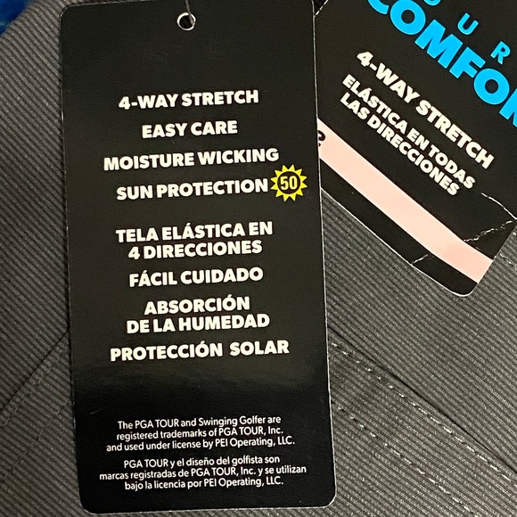 PGA Tour Men's 40"x32" Pants Dark Gray Heather Easy Care 4-Way Stretch NEW - Picture 11 of 12